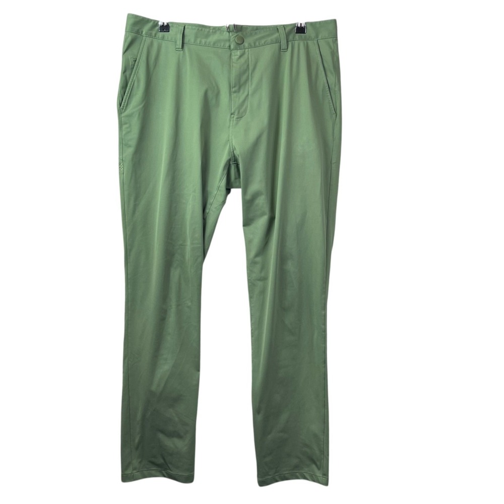 Rhone Commuter Slim Pants Mens 35 Green Performance Pockets